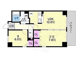 ベリエ茶五 1SLDKの間取図画像