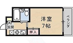 バティマン・ユニ ワンルームの間取図画像