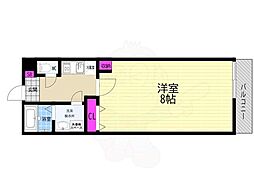 京都市右京区太秦野元町アパート 1Kの間取図画像