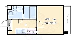 クレストコート二条城北 1Kの間取図画像