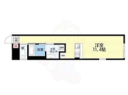 京都市東山区山崎町マンション ワンルームの間取図画像