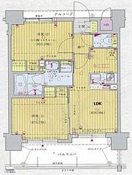 エステムプラザ京都御所ノ内レギア 1SLDKの間取図画像