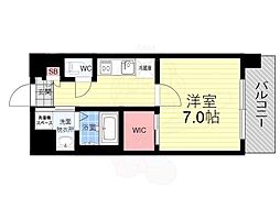 ソルテラス嵯峨嵐山 1Kの間取図画像