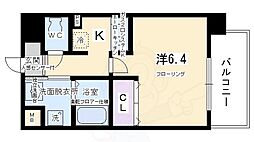 カスタリア京都西大路 1Kの間取図画像