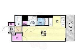 京都市下京区幸竹町マンション ワンルームの間取図画像