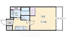 Lucra京都三条油小路 1Kの間取図画像