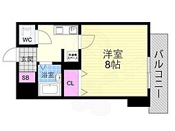 サムティ上堀川 1Kの間取図画像