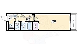シティコート室町 1Kの間取図画像