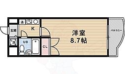 アクシルコート京都二条イースト棟 1Kの間取図画像