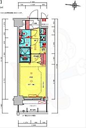 プレデコート西京極 1Kの間取図画像