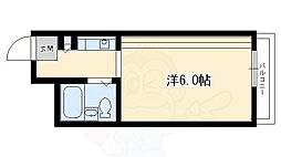 コーポタクミ 1Kの間取図画像