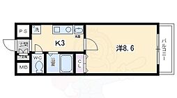 KDXレジデンス西大路 1Kの間取図画像