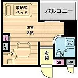ラ・パルフェ・ド・レジェール 1Kの間取図画像