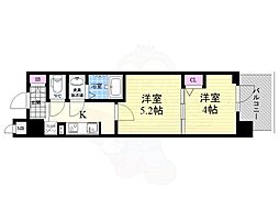 ベラジオ西大路五条 1DKの間取図画像