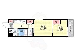 ARCOBALENO KYOTO NISHIKYOGOKU 2Kの間取図画像