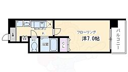 五条・高倉ヴィブレ2 1Kの間取図画像