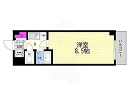 ブランベージュ桂 1Kの間取図画像