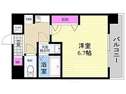 アドバンス京都ソナーレ 1Kの間取図画像