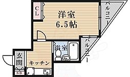エスリード京都駅前 1Kの間取図画像