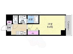 エスカーサ京都西陣 1Kの間取図画像