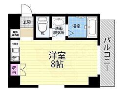 ロベルージュマツイ ワンルームの間取図画像