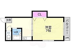 タマミハイツ 1Kの間取図画像