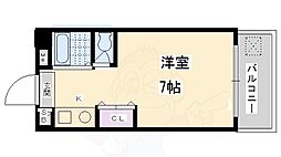 ノアズアーク京都朱雀 1Kの間取図画像