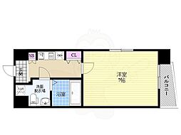 クレストコート二条城北 1Kの間取図画像