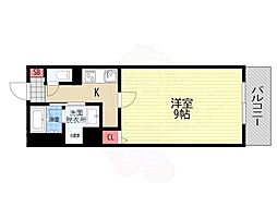パインフィールド洛東 1Kの間取図画像