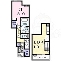 シカタロジュマン 1LDKの間取図画像