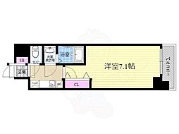 アドバンス京都ソナーレ 1Kの間取図画像