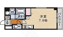 ベラジオ四条大宮2 1Kの間取図画像