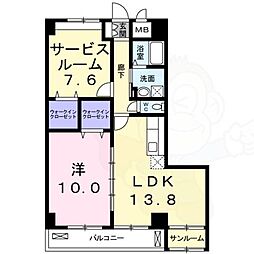 京悠館 1LDKの間取図画像