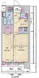 プレサンスTHEKYOTO東福寺EAST 1LDKの間取図画像
