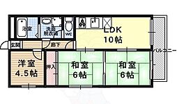 HDX京都桂川 3LDKの間取図画像