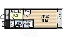 グレイス西京極 1Kの間取図画像