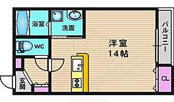 ラ・カーサディノンナ ワンルームの間取図画像