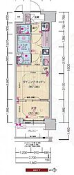 プレサンスTHEKYOTO東福寺WEST 1DKの間取図画像