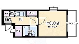 デトム・ワン室町二条 1Kの間取図画像