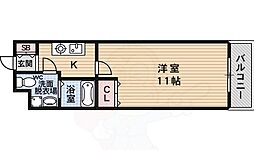 アン・レーブ 1Kの間取図画像