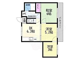 上阿達谷口マンション 1SLDKの間取図画像