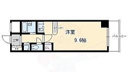 デトム・ワン烏丸五条 1Kの間取図画像