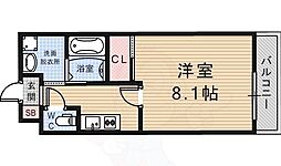 サクシード伏見京町 1Kの間取図画像