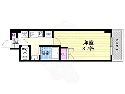 マインズ・コム四条大宮 1Kの間取図画像