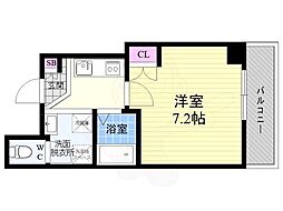 マインズ・コム四条大宮 1Kの間取図画像