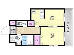 プレサンス京都天使突抜奏 1LDKの間取図画像