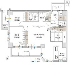 ハイネスクラウズ宝塚清荒神夢奏館 3LDKの間取図画像