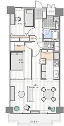 カルム宝塚 2SLDKの間取図画像