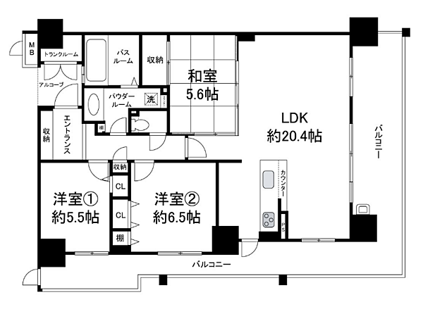 間取りを拡大表示
