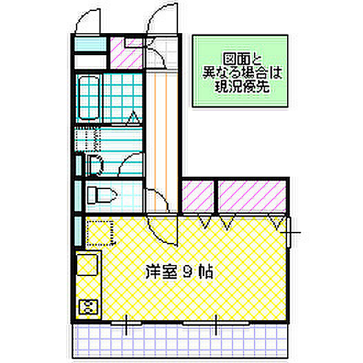 セジュールスクエア 101号室｜茨城県つくば市天久保(賃貸アパート1R・1階・30.35㎡)の写真 その2